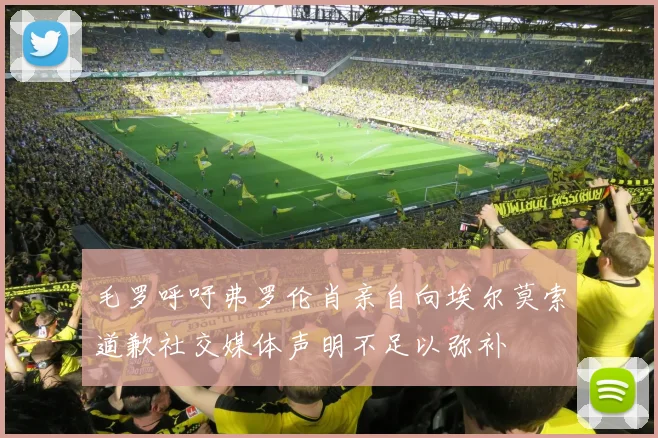 毛罗呼吁弗罗伦肖亲自向埃尔莫索道歉社交媒体声明不足以弥补